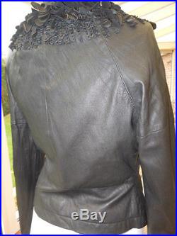 36 NEUVE authentique GIVENCHY veste blouson beau cuir lisse EH EH MAGNIFIQUE