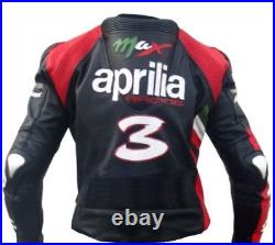 APRILIA Vetement En Cuir Motobike Hommes Biker Cuir Veste Moto Cuir Veste 48,52