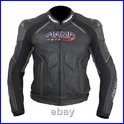 ARMR Moto Harada R Moto Cuir SPORTS Veste Noir