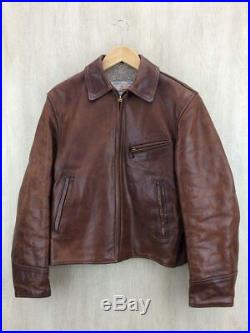 Aero Leather Co Authentique Cuir de Cheval Veste Blouson Brun Taille 36 Utilisé