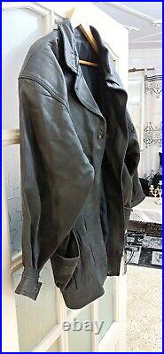 Ancienne veste blouson en cuire véritable pour femme vintage 90s