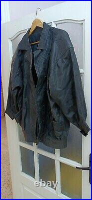 Ancienne veste blouson en cuire véritable pour femme vintage 90s