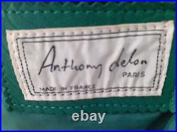 Anthony DELON blouson cuir vert Taille XL