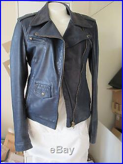 Aqua Leather Manteau Veste Blouson Perfecto Cuir Napa 40 Achete Chez Fourreur