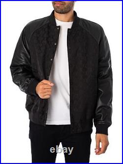 Armani Exchange Pour des hommes Veste en cuir blouson, Noir