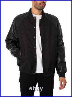 Armani Exchange Pour des hommes Veste en cuir blouson, Noir