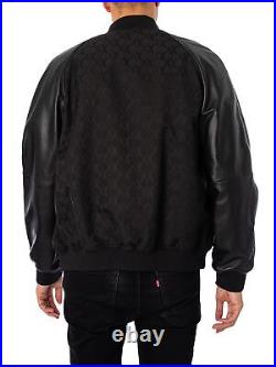 Armani Exchange Pour des hommes Veste en cuir blouson, Noir