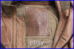 BALLY Veste blouson cuir marron vintage (66719)