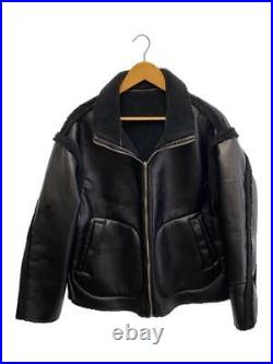 BEAMS HEART Réversible Veste Blouson Faux Cuir Noir M Utilisé