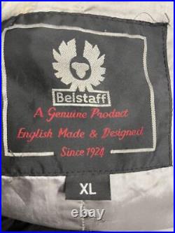 BELSTAFF Étiquette Or Cuir D'Agneau Veste Blouson Manteau Hommes XL Noir De