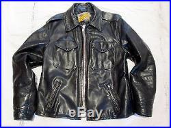 Blouson Cuir Schott 602 Police Us Veste Droite 46 Us Leather Jacket Lederjacke