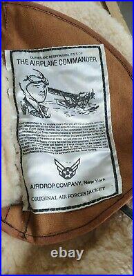 BLOUSON jacket VINTAGE B3 BOMBARDIER BURTON USA NY PILOTE FLIGHT homme