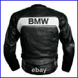BMW Hommes Motard Cuir Courses Armure CE Protecteur Sport Réplique Moto Veste