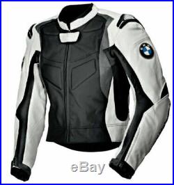 BMW Veste en Cuir de Moto Hommes Courses Vestes de Motard Motorcycle Jacket