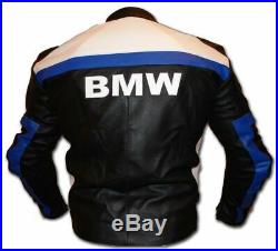 BMW Veste en Cuir de Moto Hommes Courses Vestes de Motard Motorcycle Jacket