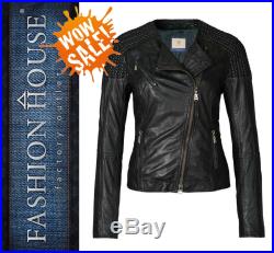 BOGNER Jeans ALICIA Veste en cuir / Blouson motard, taille XS, S, M, L, XL NEUF