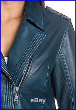 BOGNER Jeans Lydia Veste en cuir/blouson motard, taille XS, S, M, L, XL NEUF