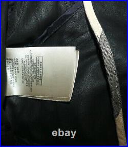 BURBERRY BLOUSON PERFECTO EN CUIR NOIR black soft leather Burberry jacket