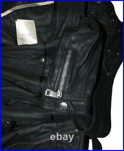 BURBERRY BLOUSON PERFECTO EN CUIR NOIR black soft leather Burberry jacket