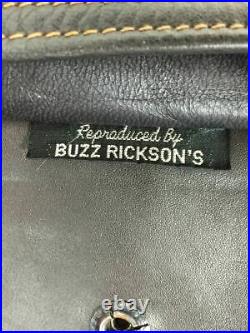 BUZZ RICKSON'S Authentique Cuir de Cheval A-2 Veste Blouson Marron Taille 40 Usé