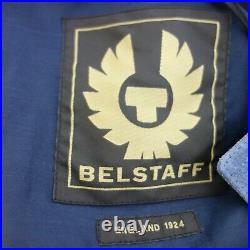 Belstaff Blouson Motard Femmes Veste de Cuir Sauvage Sidney Bleu Neuf