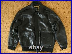 Blouson AVIREX Type A-2 Us Army de 1992 Mother Veste Vintage Noir cuir XL