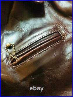 Blouson Aero Leather Half Belt Taille 40