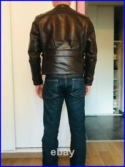 Blouson Aero Leather Half Belt Taille 40