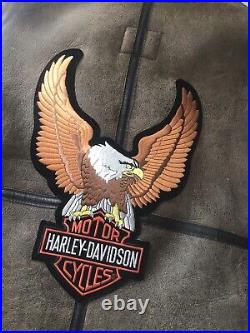 Blouson Avirex vintage Harley Davidson rare cuir 80s taille M très bon état USA