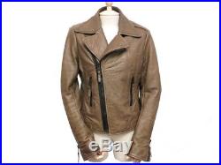 Blouson Balenciaga 38 M Perfecto Biker Veste En Cuir Marron Leather Jacket 1795