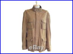Blouson Berluti Saharienne 50 L En Cuir Camel Veste Manteau Leather Jacket 6200