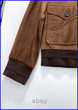 Blouson CUIR HACKETT Neuf Taille S Marron