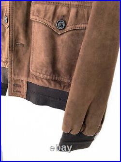 Blouson CUIR HACKETT Neuf Taille S Marron