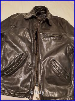 Blouson Cuir Homme vintage Noir Taille S OAKWOOD superbe état doublure amovible