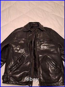 Blouson Cuir Homme vintage Noir Taille S OAKWOOD superbe état doublure amovible