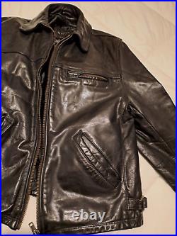 Blouson Cuir Homme vintage Noir Taille S OAKWOOD superbe état doublure amovible