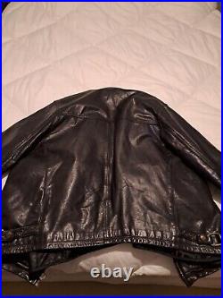 Blouson Cuir Homme vintage Noir Taille S OAKWOOD superbe état doublure amovible