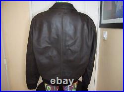 Blouson Cuir Marron Vintage Marlboro Classics, Taille XL (voir L)