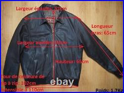 Blouson Cuir Marron Vintage Marlboro Classics, Taille XL (voir L)