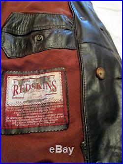 Blouson Cuir Veste Redskins T. L, Lederjacke Leather Jacket Car Coat Ledermantel