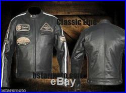 Blouson En Cuir Moto Homme, Vintage, Cafe Racer, Leather Jacket, Veste Moto
