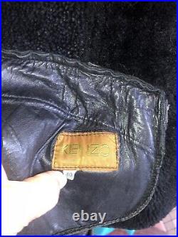 Blouson En Cuir Mouton Retourne Kenzo Taille 40