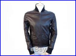 Blouson Faconnable Homme 46 48 M En Cuir Marron Veste Brown Leather Jacket 800