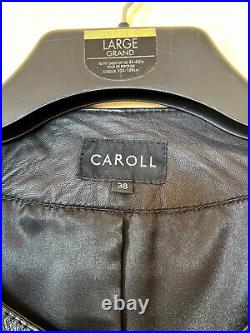 Blouson Femme Caroll en cuir d'agneau noir