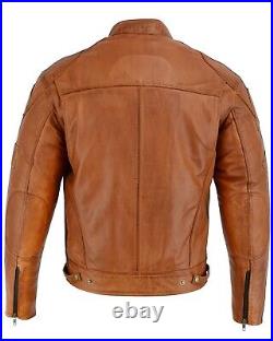 Blouson Moto Cuir Homme, Veste Moto, Blouson Moto, Biker Jacket Marron Vintage