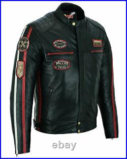 Blouson Moto Cuir Homme, Veste Moto, Blouson Moto, Biker Jacket, Retro Vintage