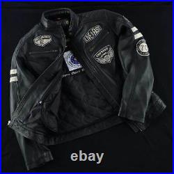 Blouson Moto Femme en Cuir Vestes en Cuir Chopper Cafe Racer CE Protectors