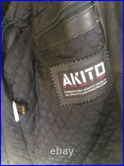 Blouson Moto Veste en Cuir Akito Duncan