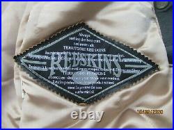 Blouson REDSKINS vintage teddy cuir DRAGON TEDDY DA-NANG HUE XL VIETNAM US