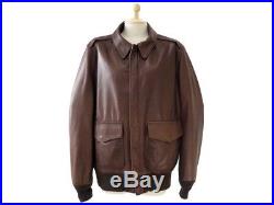 Blouson Schott Flight Jacket A-2 48 M En Cuir Marron Veste Leather Coat 515